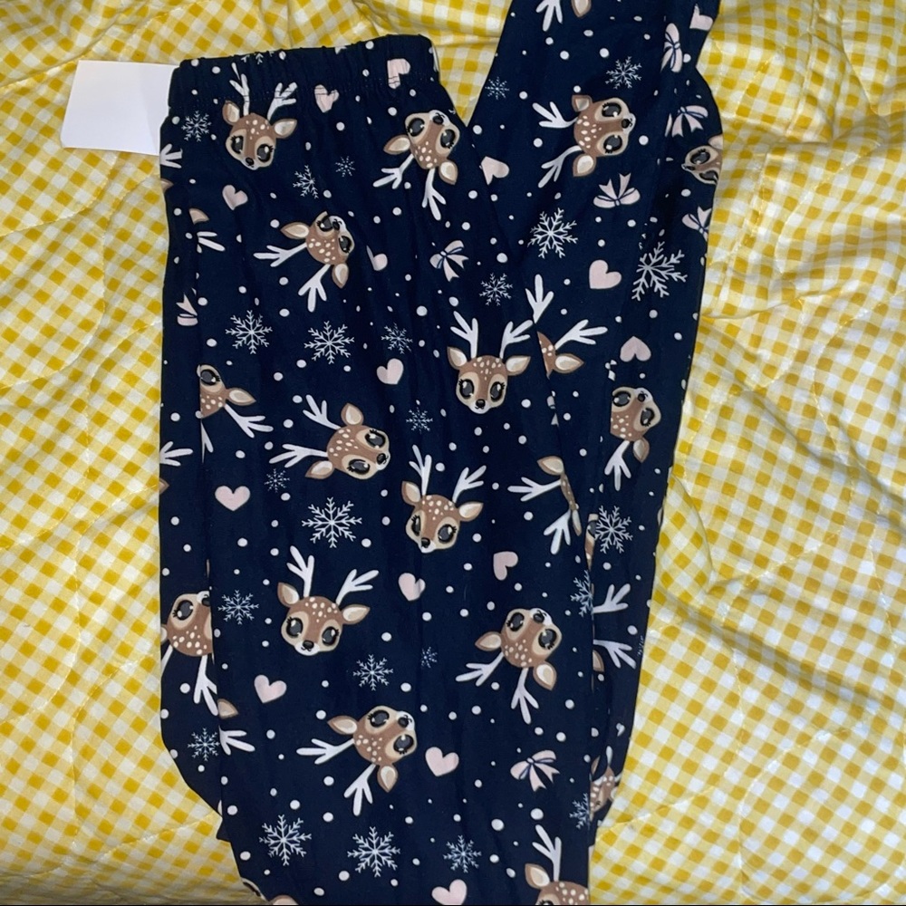 winter reindeer leggings